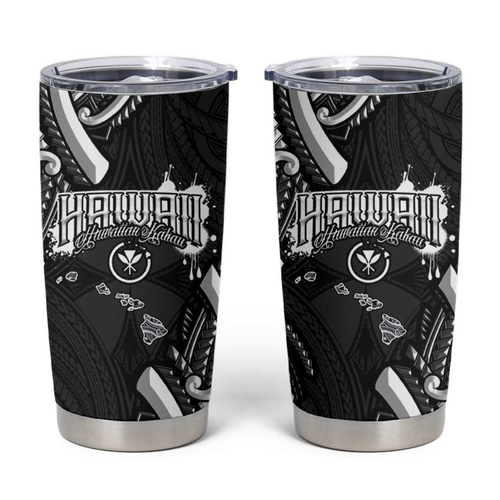 Traditional Art Hawaiian Kakau Tattoos Tumbler Cup White - Polynesian Pride
