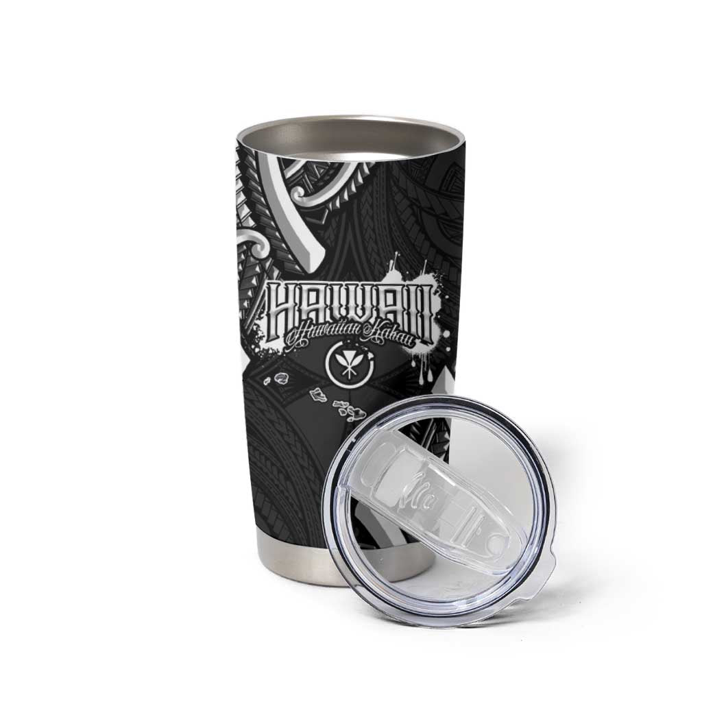 Traditional Art Hawaiian Kakau Tattoos Tumbler Cup White - Polynesian Pride