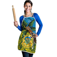 Tuvalu and Australia Together Apron Tapa Pattern and Aboriginal mix Culture