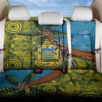 Tuvalu and Australia Together Back Car Seat Cover Tapa Pattern and Aboriginal mix Culture
