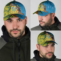 Tuvalu and Australia Together Classic Cap Tapa Pattern and Aboriginal mix Culture
