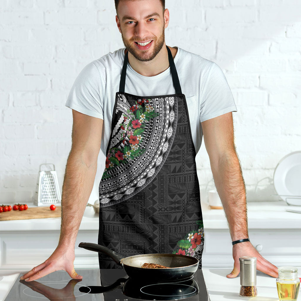 Fiji Hibiscus Apron Tapa Masi Motifs with Tropical Plants