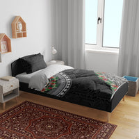 Fiji Hibiscus Bedding Set Tapa Masi Motifs with Tropical Plants