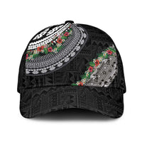 Fiji Hibiscus Classic Cap Tapa Masi Motifs with Tropical Plants