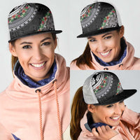 Fiji Hibiscus Mesh Trucker Cap Tapa Masi Motifs with Tropical Plants
