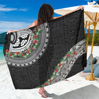 Fiji Hibiscus Sarong Tapa Masi Motifs with Tropical Plants