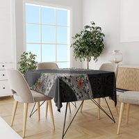 Fiji Hibiscus Tablecloth Tapa Masi Motifs with Tropical Plants