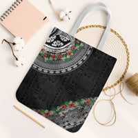 Fiji Hibiscus Tote Bag Tapa Masi Motifs with Tropical Plants