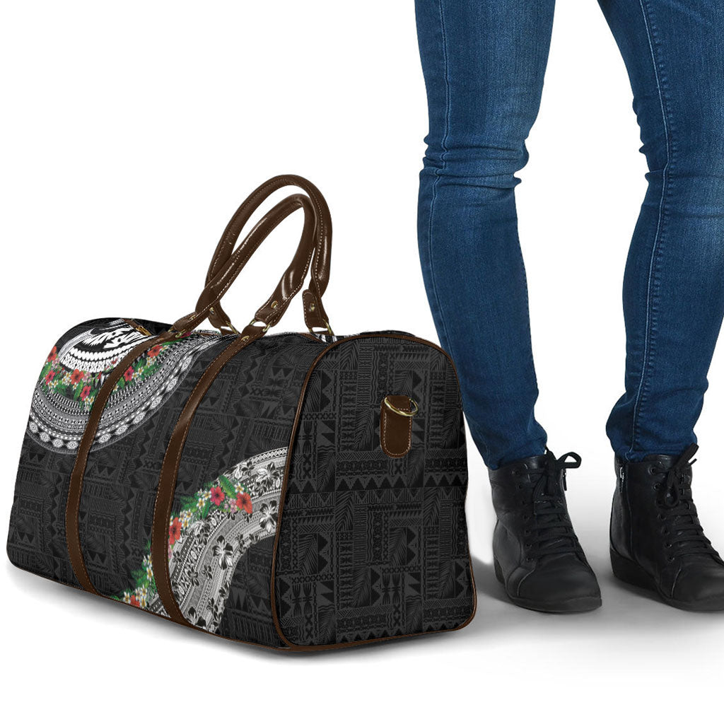 Fiji Hibiscus Travel Bag Tapa Masi Motifs with Tropical Plants