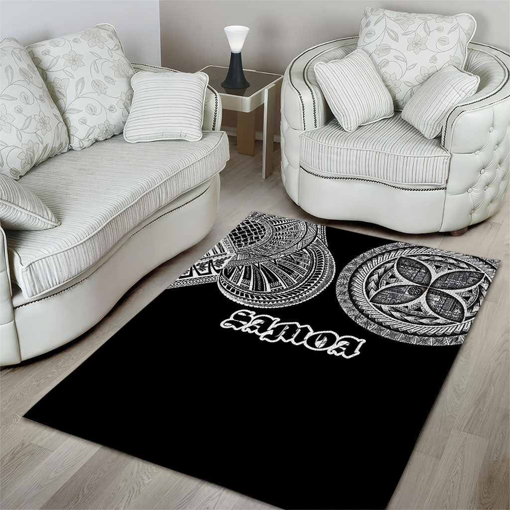 Samoa Traditional Tattoo Area Rug Tribal Tatau Pattern