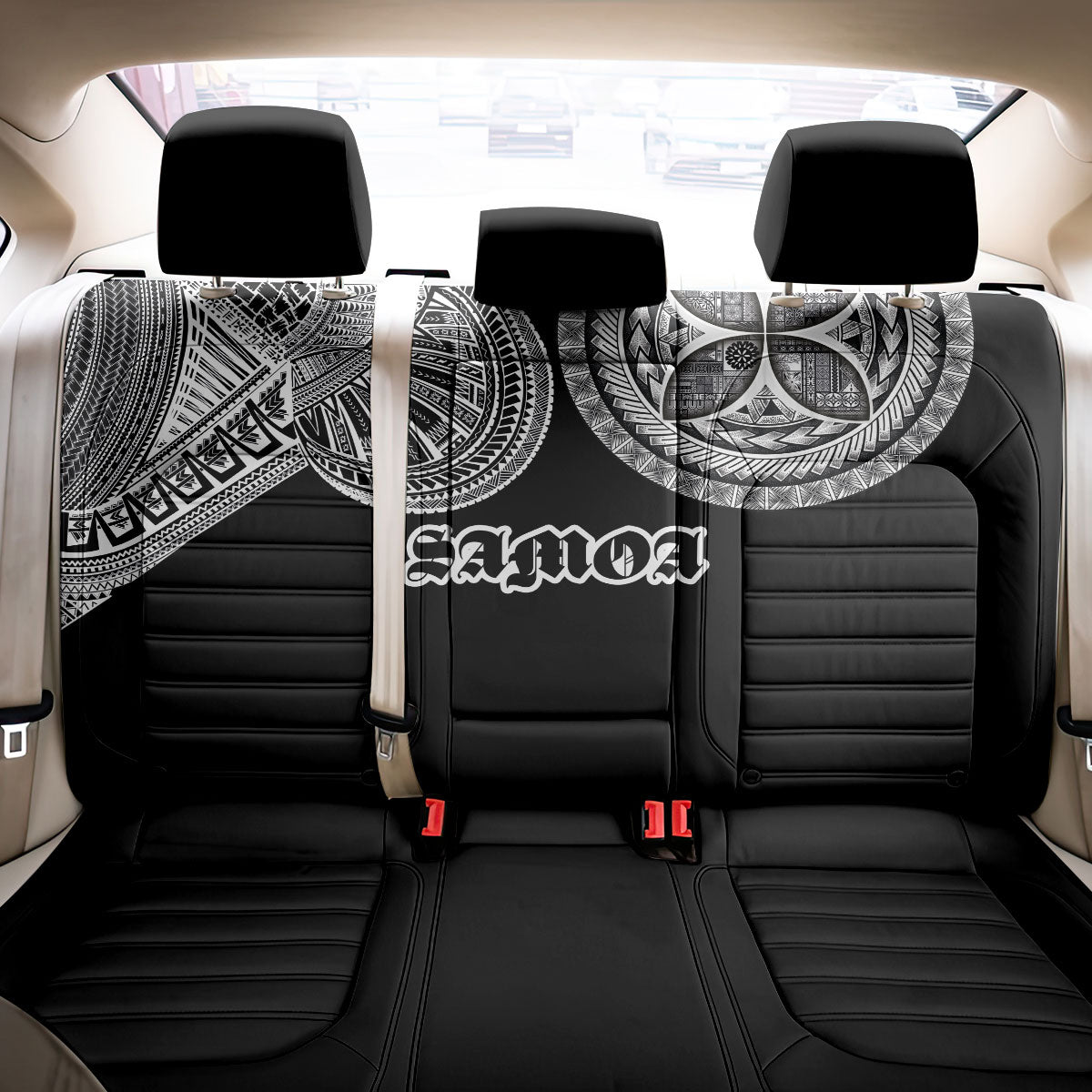 Samoa Traditional Tattoo Back Car Seat Cover Tribal Tatau Pattern
