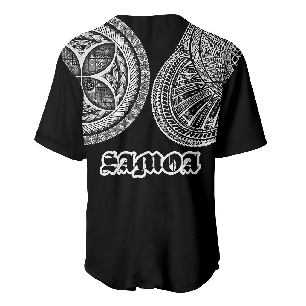 Samoa Traditional Tattoo Baseball Jersey Tribal Tatau Pattern