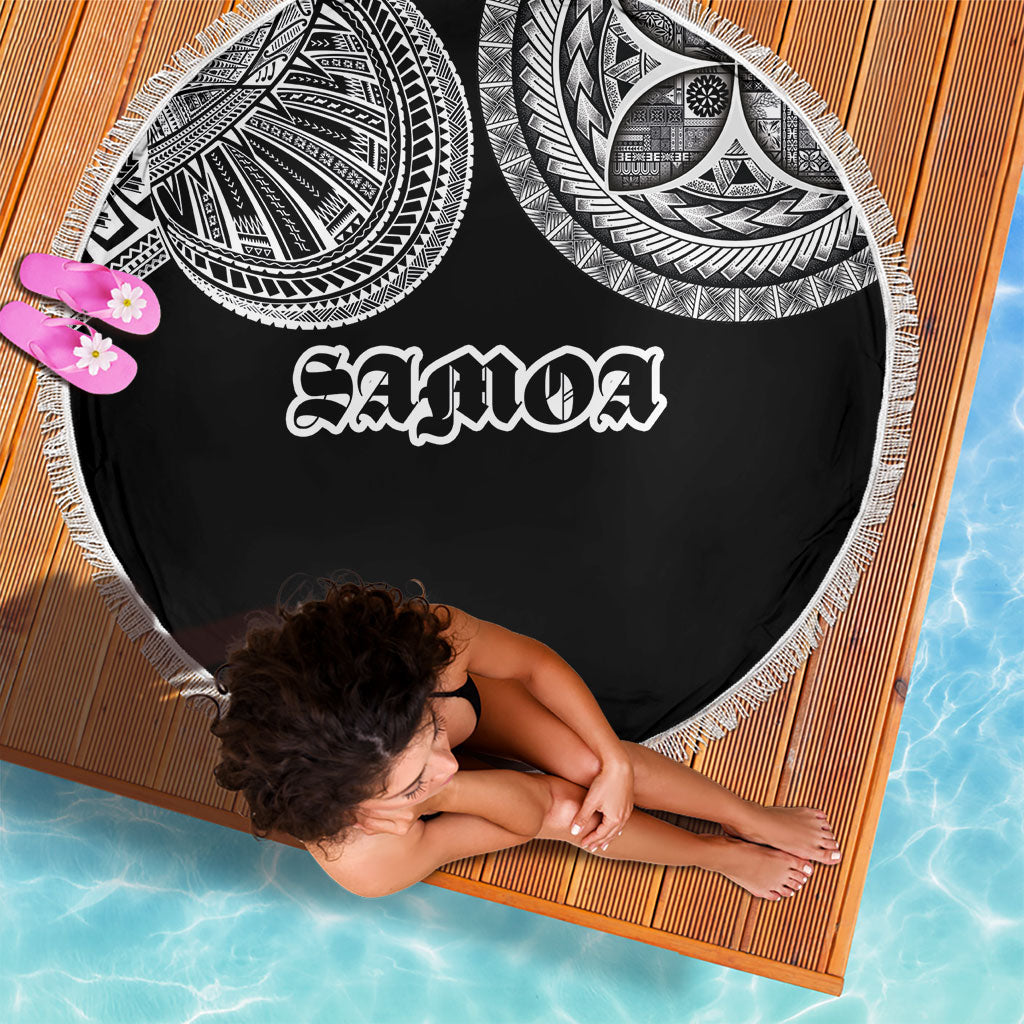 Samoa Traditional Tattoo Beach Blanket Tribal Tatau Pattern