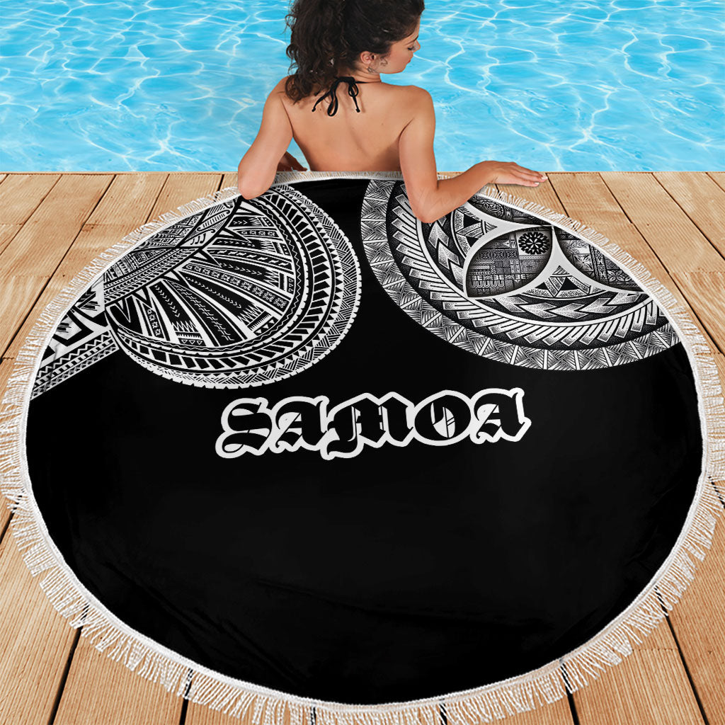 Samoa Traditional Tattoo Beach Blanket Tribal Tatau Pattern