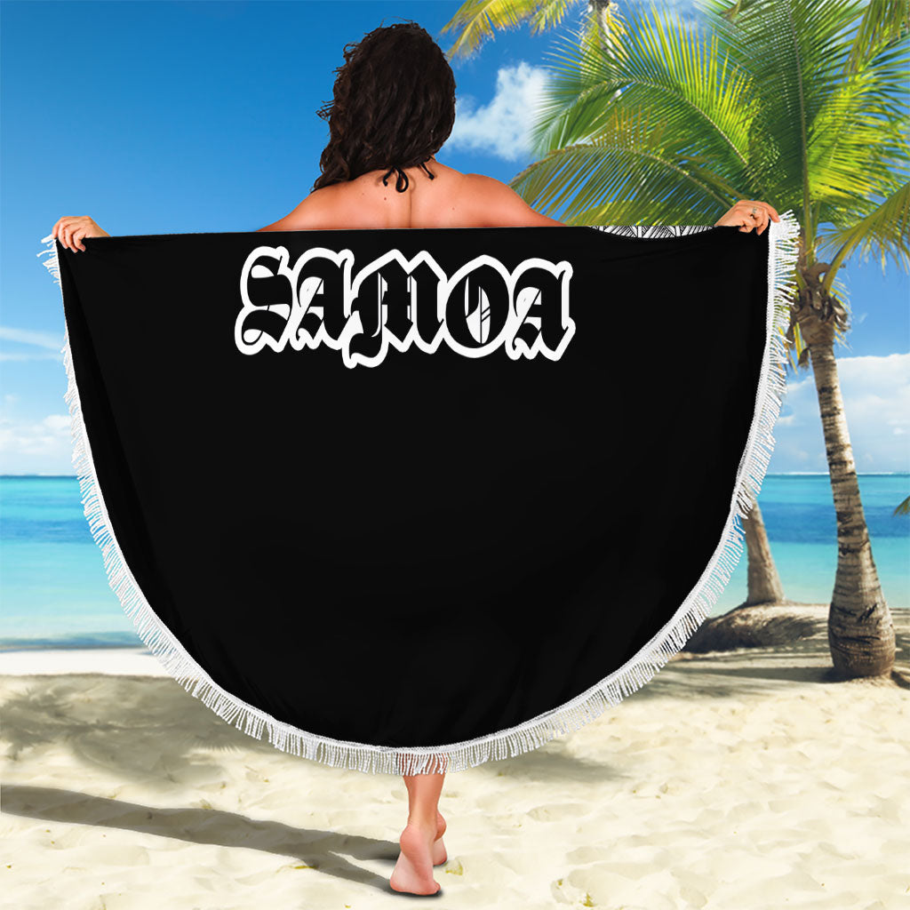 Samoa Traditional Tattoo Beach Blanket Tribal Tatau Pattern
