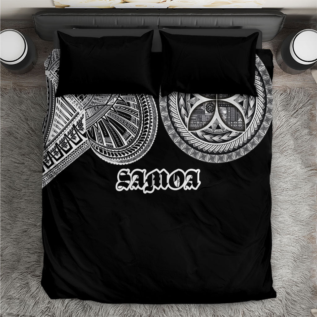 Samoa Traditional Tattoo Bedding Set Tribal Tatau Pattern LT03 Black - Polynesian Pride