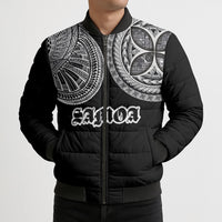 Samoa Traditional Tattoo Bomber Puffer Jacket Tribal Tatau Pattern