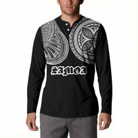 Samoa Traditional Tattoo Button Sweatshirt Tribal Tatau Pattern