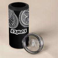 Samoa Traditional Tattoo 4 in 1 Can Cooler Tumbler Tribal Tatau Pattern