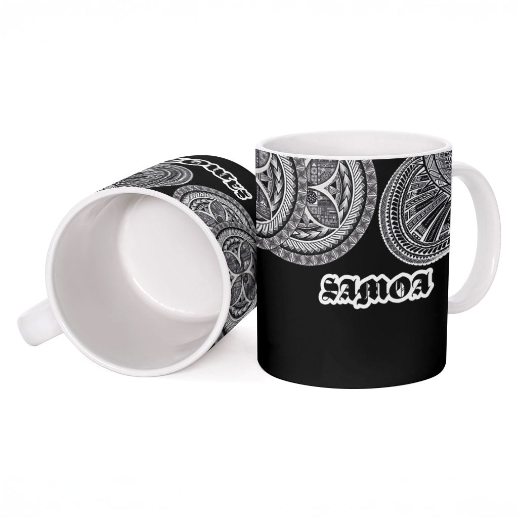 Samoa Traditional Tattoo Ceramic Mug Tribal Tatau Pattern