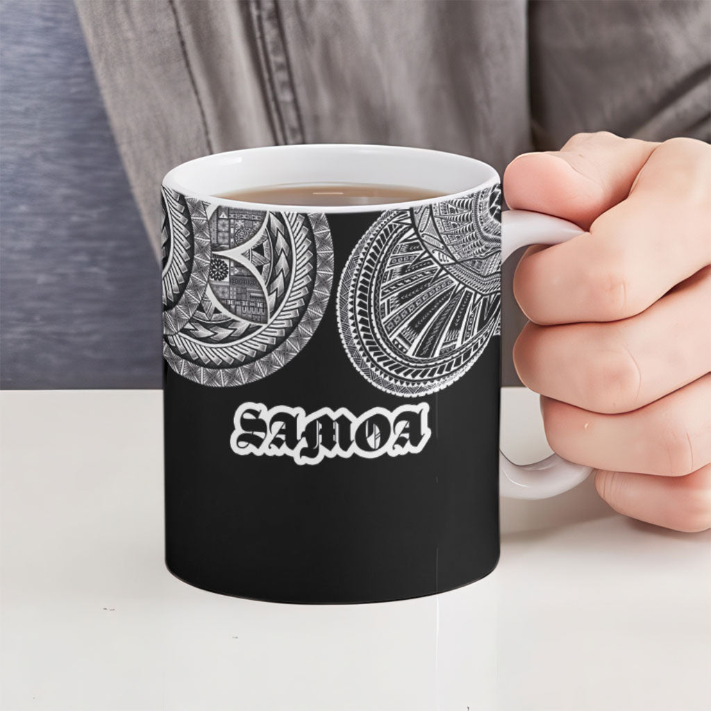 Samoa Traditional Tattoo Ceramic Mug Tribal Tatau Pattern