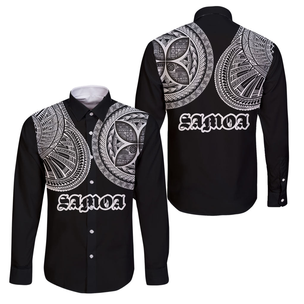 Samoa Traditional Tattoo Family Matching Short Sleeve Bodycon Dress and Hawaiian Shirt Tribal Tatau Pattern