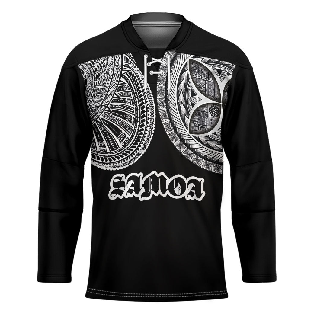 Samoa Traditional Tattoo Hockey Jersey Tribal Tatau Pattern
