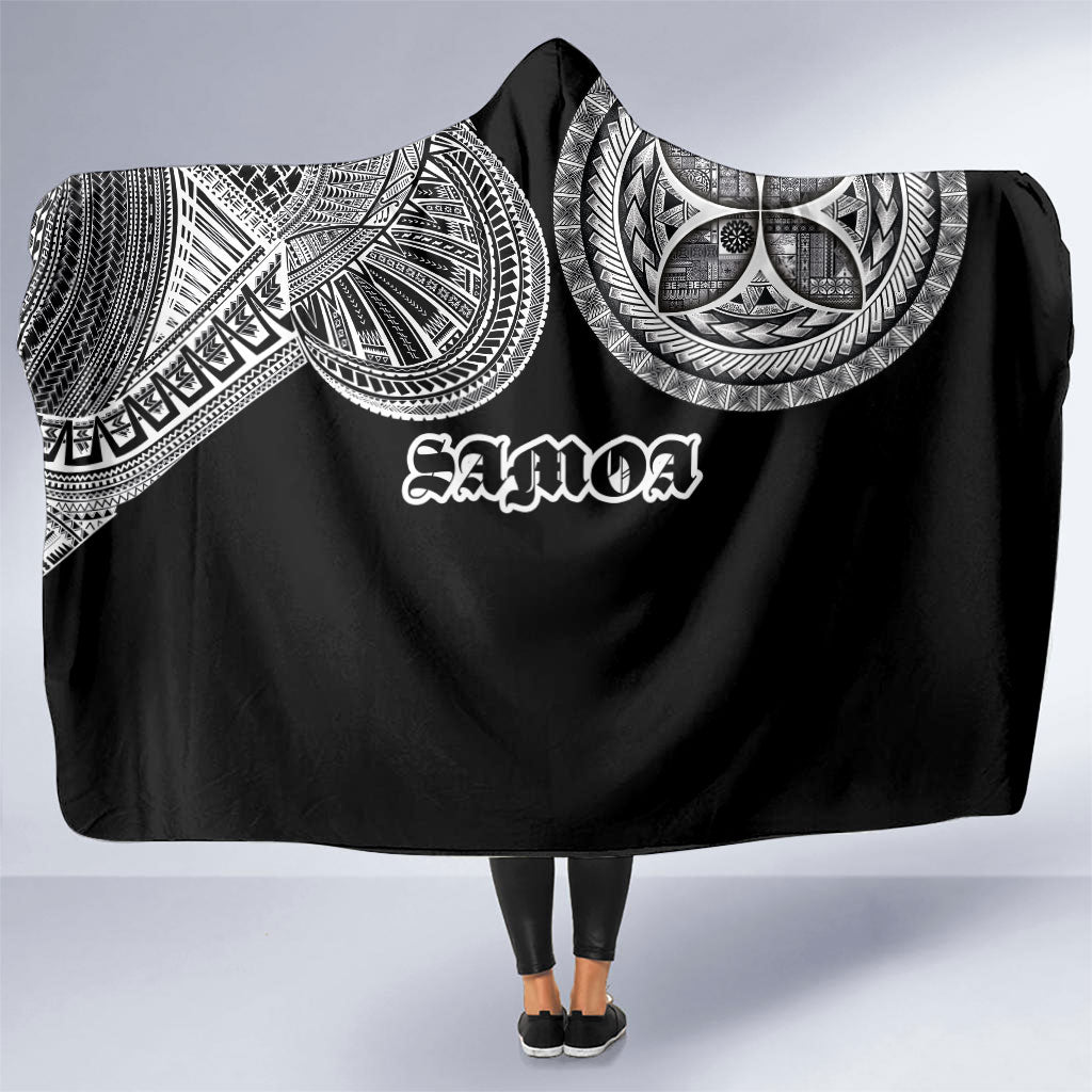 Samoa Traditional Tattoo Hooded Blanket Tribal Tatau Pattern