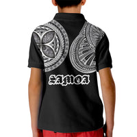 Samoa Traditional Tattoo Kid Polo Shirt Tribal Tatau Pattern
