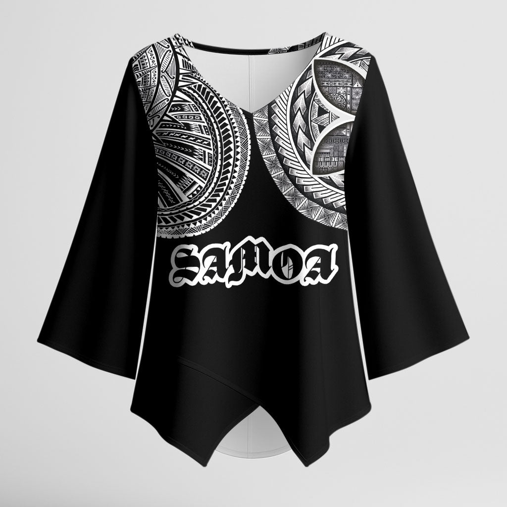 Samoa Traditional Tattoo Kimono Sleeve Blouse Tribal Tatau Pattern