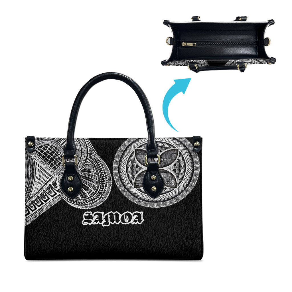 Samoa Traditional Tattoo Leather Bag Tribal Tatau Pattern
