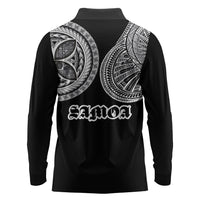 Samoa Traditional Tattoo Long Sleeve Polo Shirt Tribal Tatau Pattern