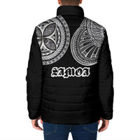 Samoa Traditional Tattoo Padded Jacket Tribal Tatau Pattern