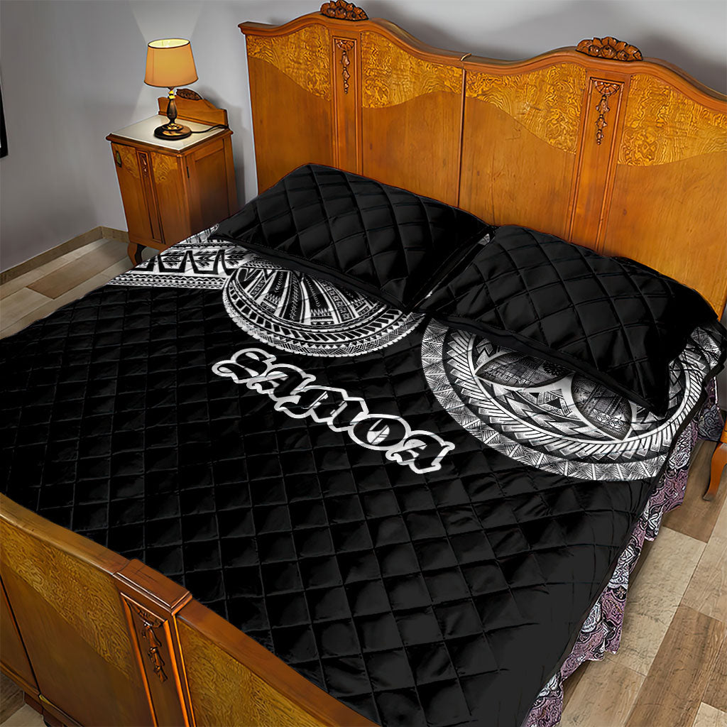Samoa Traditional Tattoo Quilt Bed Set Tribal Tatau Pattern
