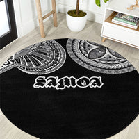 Samoa Traditional Tattoo Round Carpet Tribal Tatau Pattern