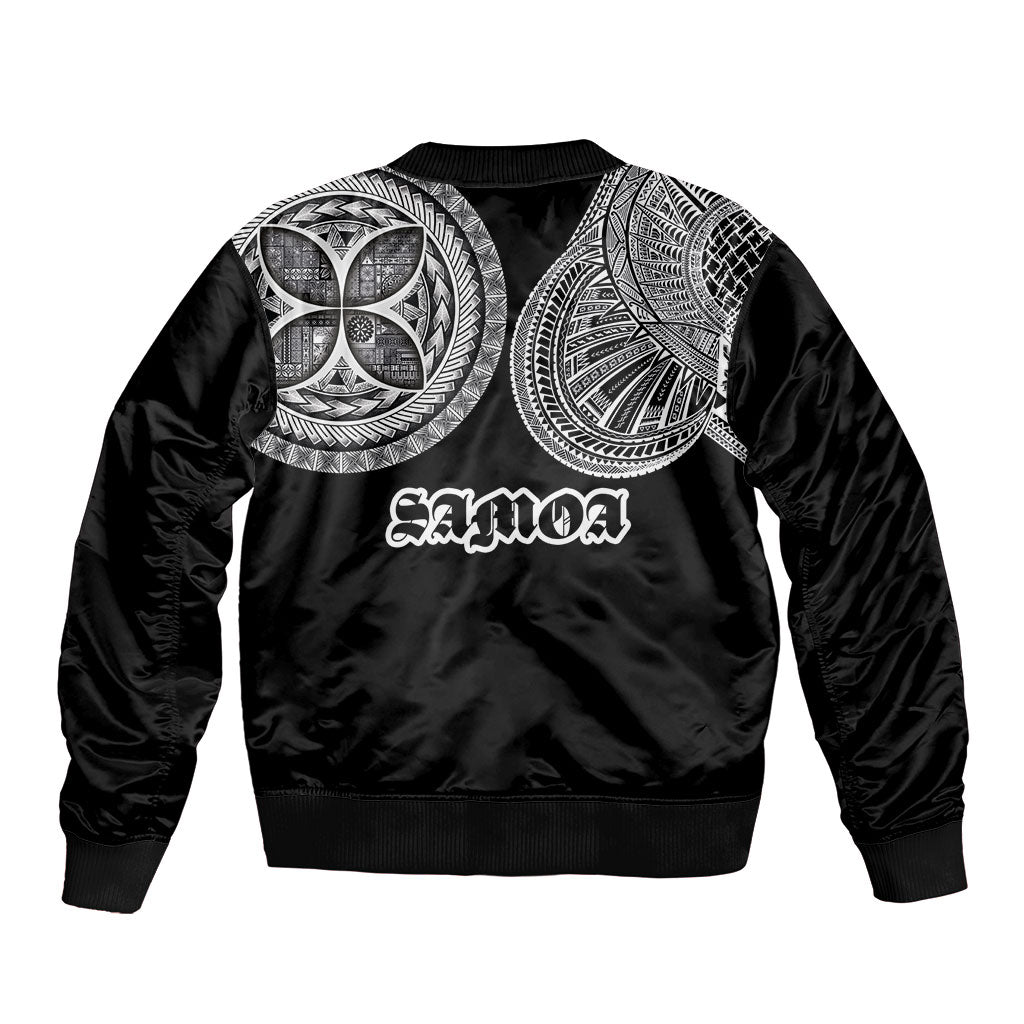Samoa Traditional Tattoo Sleeve Zip Bomber Jacket Tribal Tatau Pattern