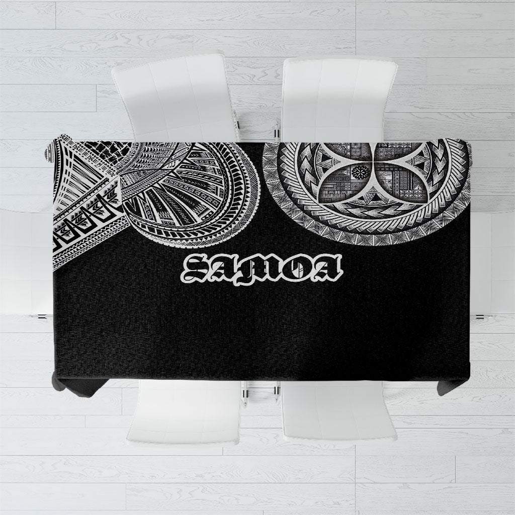Samoa Traditional Tattoo Tablecloth Tribal Tatau Pattern LT03 Black - Polynesian Pride