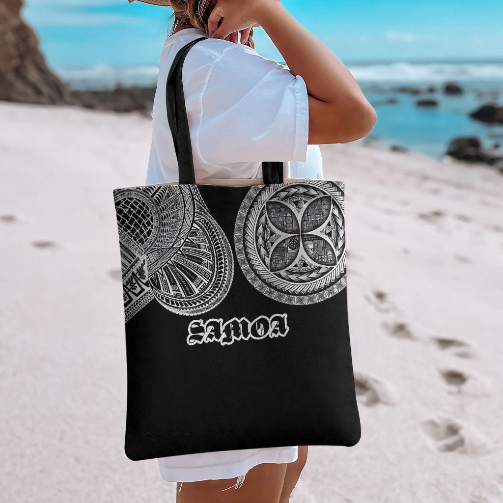 Samoa Traditional Tattoo Tote Bag Tribal Tatau Pattern
