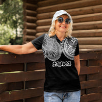 Samoa Traditional Tattoo Women Polo Shirt Tribal Tatau Pattern
