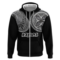 Samoa Traditional Tattoo Zip Hoodie Tribal Tatau Pattern