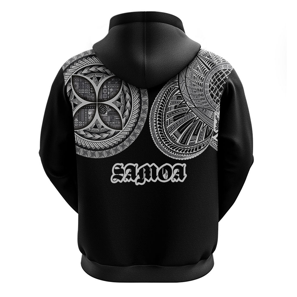 Samoa Traditional Tattoo Zip Hoodie Tribal Tatau Pattern