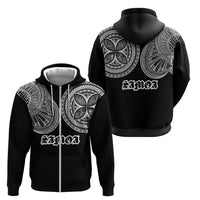 Samoa Traditional Tattoo Zip Hoodie Tribal Tatau Pattern
