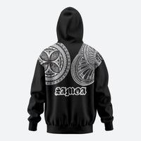 Samoa Traditional Tattoo Zip Hoodie Tribal Tatau Pattern