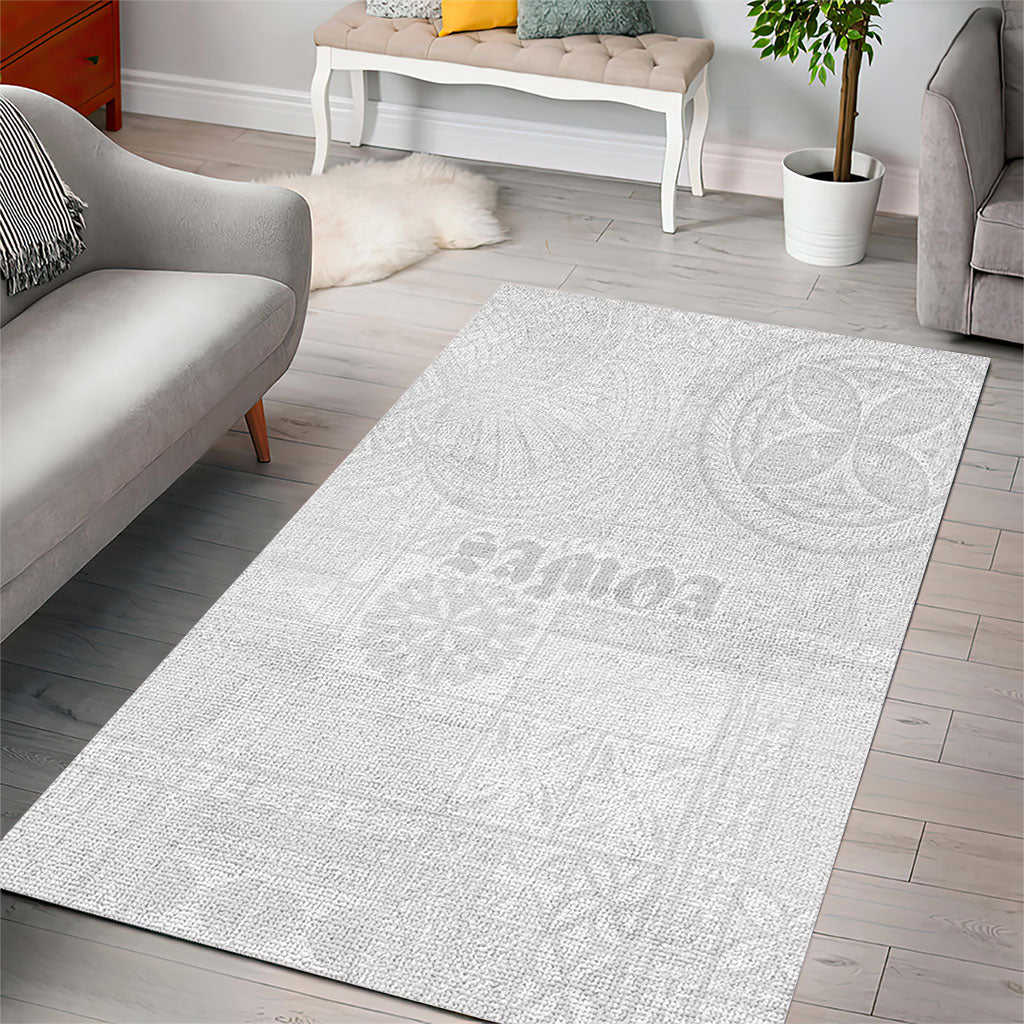 Samoa Lotu Tamaiti Area Rug Tribal Tatau with Siapo Pattern