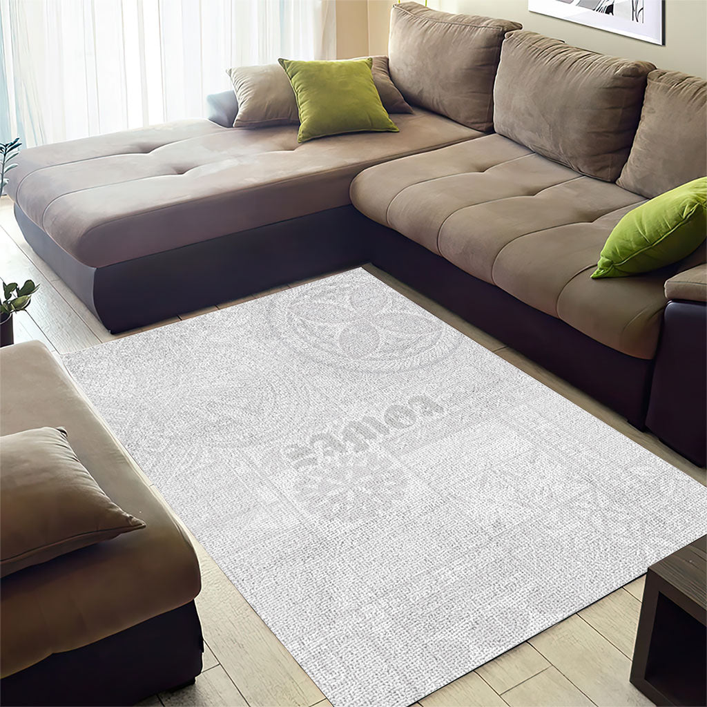 Samoa Lotu Tamaiti Area Rug Tribal Tatau with Siapo Pattern