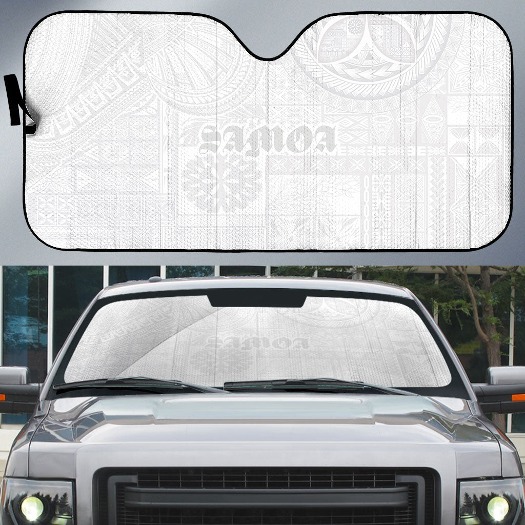 Samoa Lotu Tamaiti Auto Sun Shade Tribal Tatau with Siapo Pattern