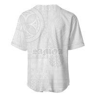 Samoa Lotu Tamaiti Baseball Jersey Tribal Tatau with Siapo Pattern