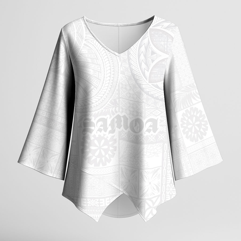 Samoa Lotu Tamaiti Kimono Sleeve Blouse Tribal Tatau with Siapo Pattern