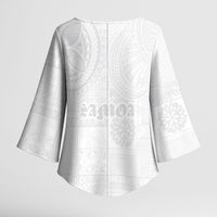Samoa Lotu Tamaiti Kimono Sleeve Blouse Tribal Tatau with Siapo Pattern