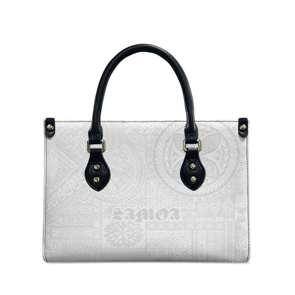 Samoa Lotu Tamaiti Leather Bag Tribal Tatau with Siapo Pattern